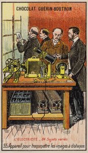 Appareil pour transmettre des images à distance (chromolithographie) - French School