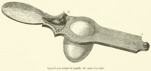 Appareil pour couper la coquille des œufs à la coque - French School