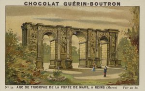 Arc de Triomphe de la Porte de Mars, à Reims, Marne - French School