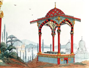 Croquis architectural en Turquie, fin XIXe siècle - French School