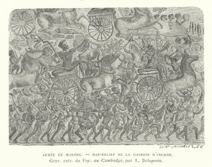 Armée en marche, bas-relief d