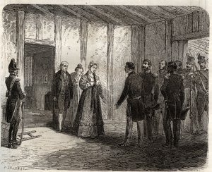 Arrestation de la duchesse de Berry (1798-1870 Marie-Caroline de Bourbon-Sicile) à Nantes le 7 novembre