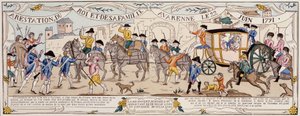 Arrestation du roi et de sa famille à Varennes le 22 juin 1791 - French School