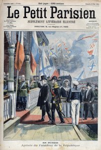 Arrivée du président de la République française Émile Loubet (1838-1929) en Russie, dans "Le Petit Parisien"