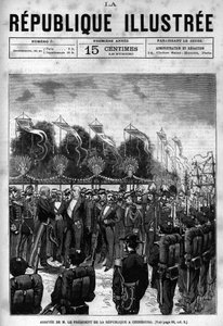 Arrivée du Président de la République Jules Grévy (1807-1891) aux fêtes de Cherbourg.