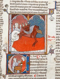 Un diable ou démon sur le lit d