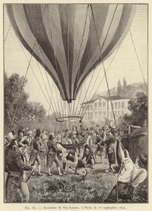 Ascension de Gay-Lussac, à Paris, le 16 septembre 1804 - French School