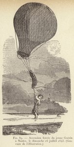 Ascension forcée du jeune Guérin à Nantes, le dimanche 16 juillet 1843 - French School