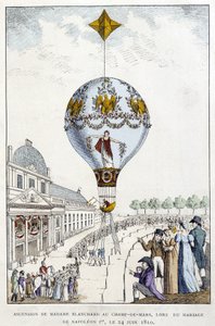 Ascension de Madame de Blanchard au Champs-de-Mars, au mariage de Napoléon 1er, 24 juin - French School