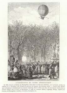 Ascension du Globe aérostatique des frères Montgolfier, Paris, 1er décembre 1783 - French School