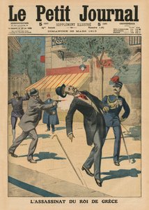 Assassinat de George Ier, roi de Grèce, illustration de couverture de 