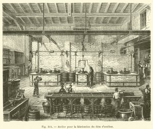 Atelier pour la fabrication du bleu d