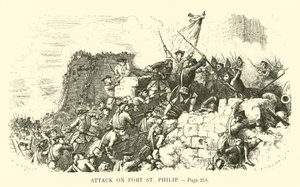 Attaque du fort Saint-Philippe - French School