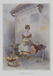 Attendant la Diligence - French School