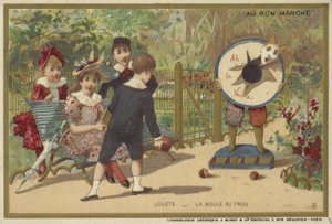 Cartes Au Bon Marché représentant des jeux d