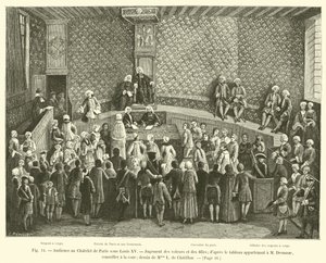 Audience au Châtelet de Paris sous Louis XV, Jugement des voleurs et des filles; d