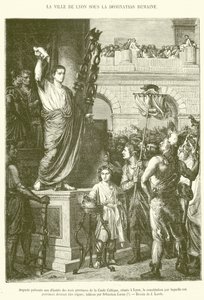 Auguste présente aux députés des trois provinces de la Gaule Celtique, réunis à Lyon, la constitution par laquelle ces provinces devront être régies - French School