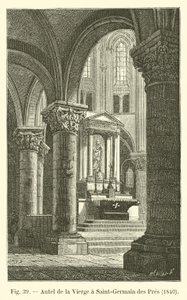 Autel de la Vierge à Saint-Germain des Prés, 1840 - French School