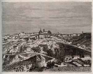 Avallon - Bourgogne-Franche-Comté - gravure dans «La France illustrée: géographie, histoire, administration statistique» par V.A. Malt-Brown. 1884 - French School