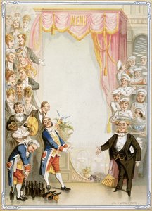 Impression de fond pour un menu, fin du XIXe siècle - French School