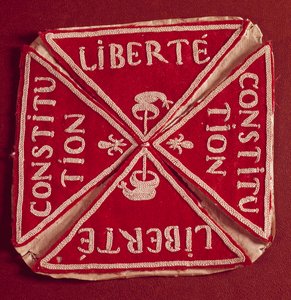 Badge de la première République française « Liberté Constitution »
