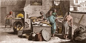 Boulangerie - Une boulangerie - « La Grande Encyclopédie, ou Dictionnaire Raisonné des Sciences, des Arts et des Métiers » par Denis Diderot et Jean d