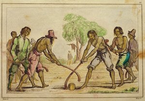 Jeu de balle, coutumes populaires des Indiens chiliens - French School
