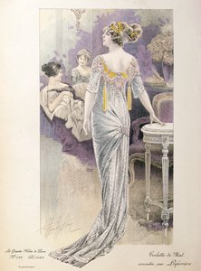 Robe de bal, des Grandes Modes de Paris - French School