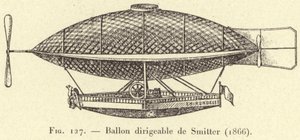 Ballon dirigeable de Smitter (1866) - French School