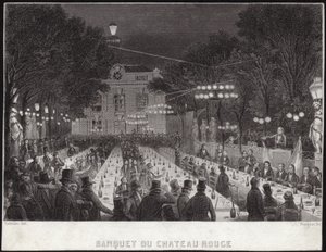Banquet au Château Rouge - French School