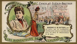 Baronne Bertha von Suttner, romancière et pacifiste autrichienne - French School