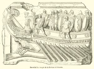 Bas-relief du temple de la Fortune a Preneste - French School