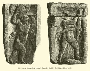 Bas-reliefs trouvés dans les fouilles de l