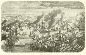Bataille de Navarin (engraving) - French School