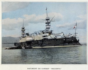 Navire de bataille "Magenta" - dans "Album militaire - Marine: La vie à bord" - French School