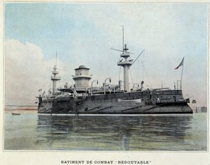 Navire de bataille "Redoutable" - dans "Album militaire - Marine: La vie à bord" - French School