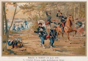Bataille de Borny-Colombey, où le général Decaen fut mortellement blessé