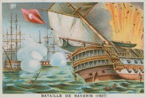 Bataille de Navarin, 1827 - French School