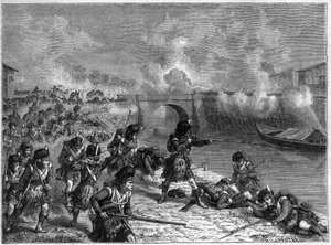 Bataille de Toulouse : dernière bataille entre les forces britanniques et espagnoles sous Wellington contre les Français 1814 - Bataille de Toulouse 10 avril 1814 entre les troupes de l