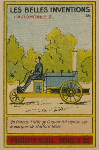 Carte des belles inventions, automobile - French School