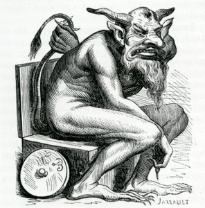 Belphégor, illustration du Dictionnaire Infernal par Jacques Albin Simon Collin de Plancy, 1863 - French School