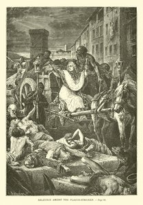Belzunce parmi les pestiférés - French School