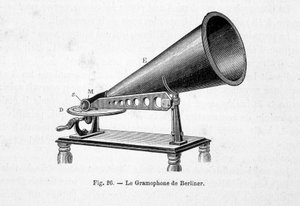 Le phonographe de Berliner - dans « La physique populaire » par E. Desbeaux
