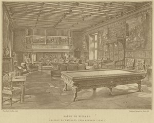 Salle de billard, Château de Meillant, près de Bourges, France - French School