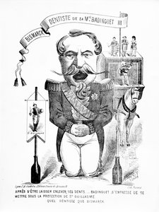 Bismarck, dentiste de Sa Majesté Badinguet III, 1871 - French School