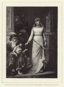 Blanche de Castille, reine consort de Louis VIII de France et mère de Louis IX - French School