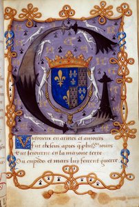 Blason de la reine Claude de France (1499-1524), épouse de François Ier. Miniature d