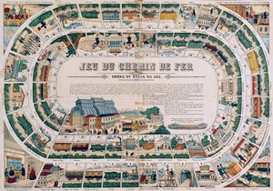 Plateau pour un jeu de chemin de fer, 1850