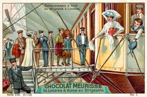 Embarquement dans le dirigeable à Londres - French School