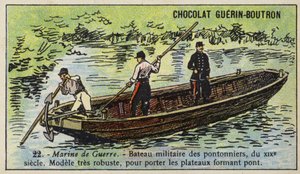 Bateau des constructeurs de ponts militaires français - French School
